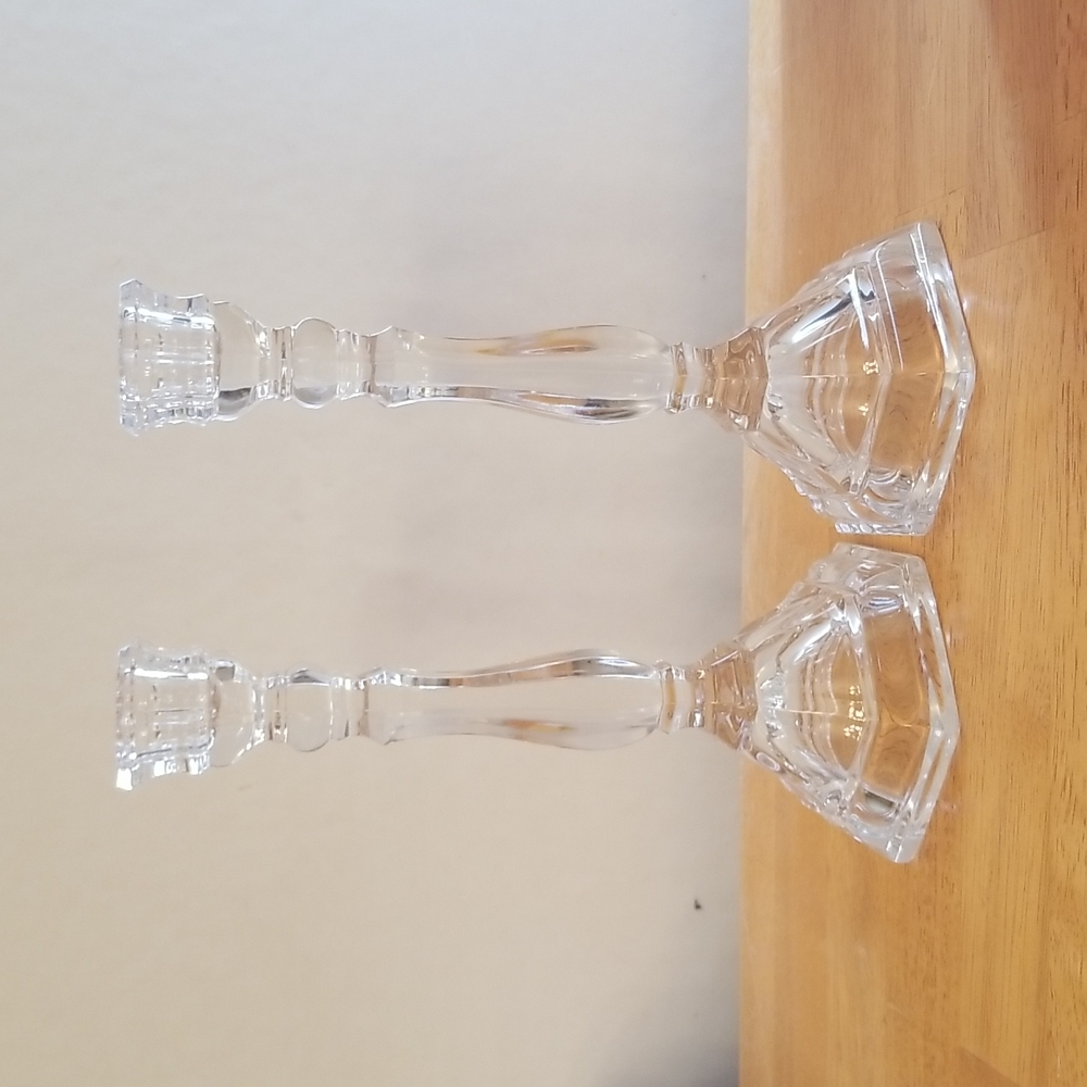 Tiffany & Co.  Crystal Candlestick Holders (pair)